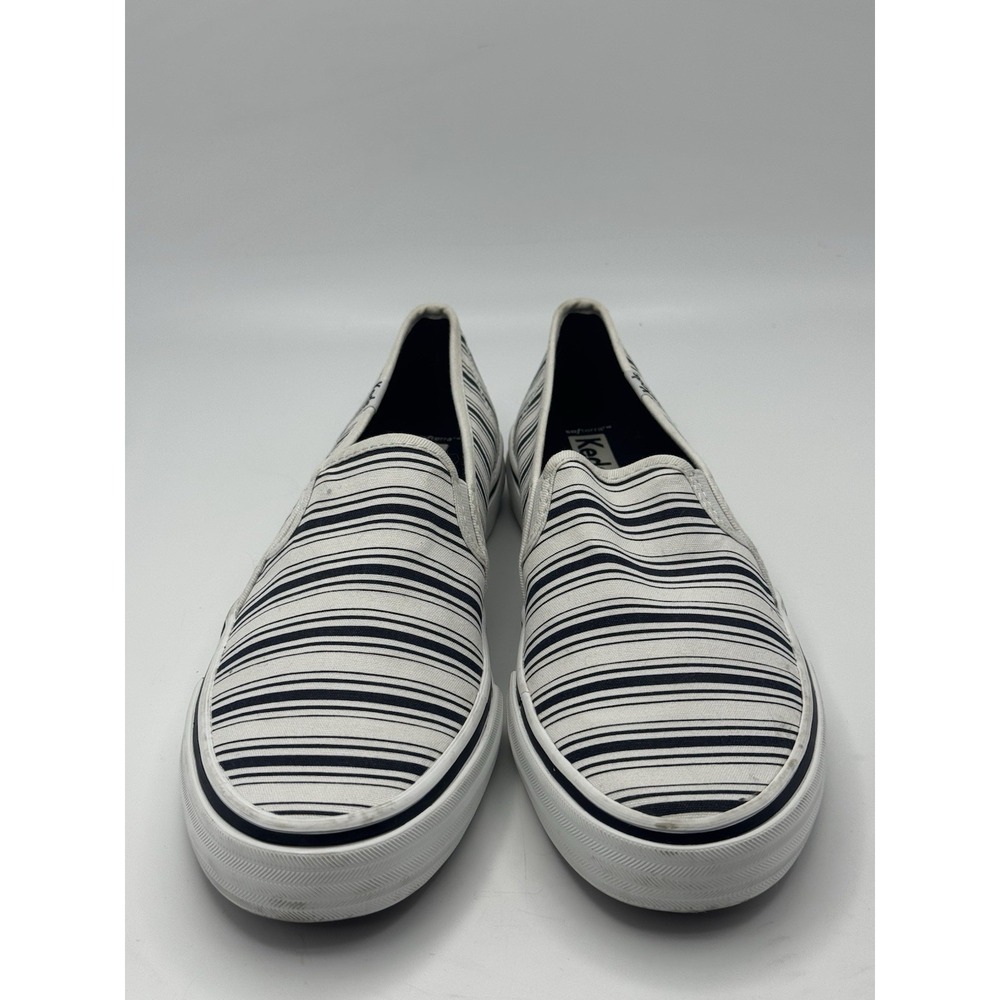 Keds Women's Double Decker White/ Navy Stripe Casual Slip On Shoes Sz 8.5 - Picture 2 of 11